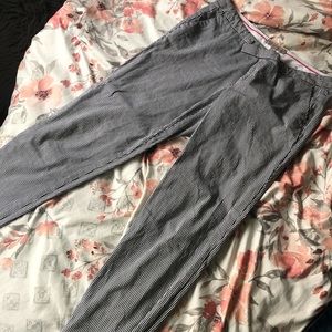 Banana Republic black/ white striped pants